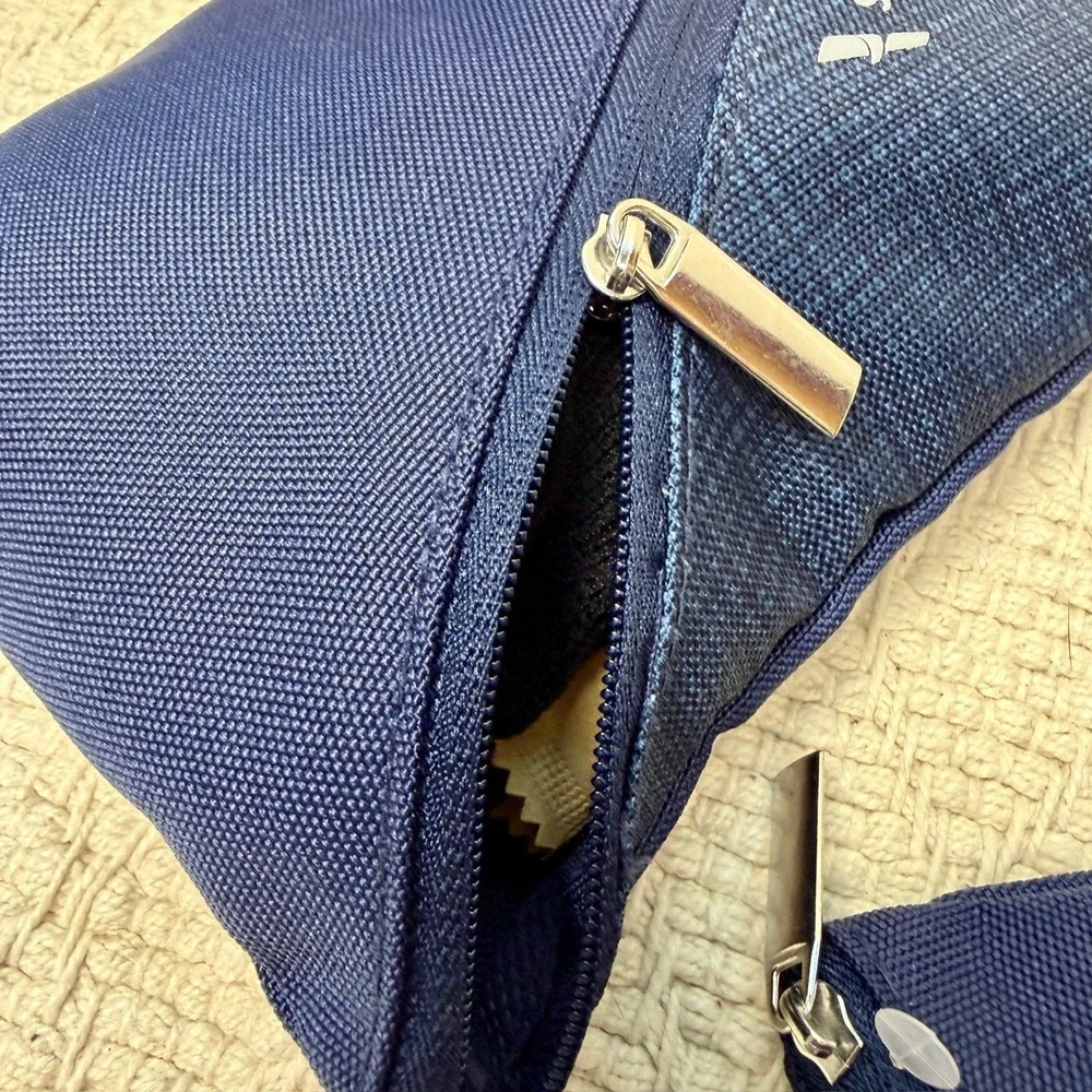 Lot of 3 American Airlines First Class Amenity Kits Navy Blue Toiletry Bags